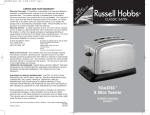 Toastmaster RH2T9376 User's Manual