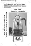 Toastmaster MEP10CCAN User's Manual