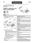 Toastmaster CONVEYOR TC2000 User's Manual