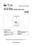 TOA Electronics W-906A User's Manual