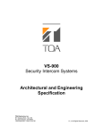 TOA Electronics VS-900 User's Manual