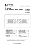 TOA Electronics IP-300D User's Manual