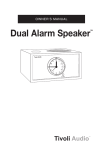 Tivoli Audio Dual Alarm Speaker User's Manual