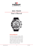 TISSOT SEA-TOUCH 145 User's Manual