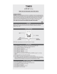 Timex W-107-US User's Manual