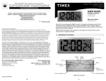 Timex Clock 75071T User's Manual