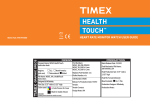 Timex Health Touch HRM User Guide