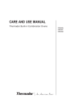 Thermador DM301 User's Manual