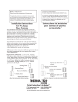 Therma-Tru Pre-hung Door Systems User's Manual