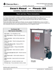 Therma-Stor Products Group PHOENIX 300 User's Manual