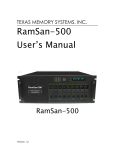 Texas Memory Systems RamSan-500 User's Manual