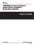 Texas Instruments TPA005D12 User's Manual