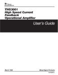 Texas Instruments THS3001 User's Manual