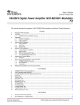 Texas Instruments TAS5601 User's Manual