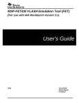 Texas Instruments MSP-FET430 User's Manual