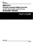 Texas Instruments MSC1211 User's Manual