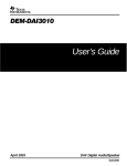 Texas Instruments DEM-DAI3010 User's Manual