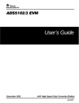 Texas Instruments ADS5103 EVM User's Manual