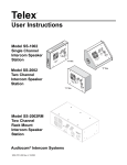 Telex SS-1002 User's Manual