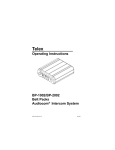 Telex BP-1002 User's Manual