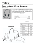 Telex Headset PH-44 User's Manual
