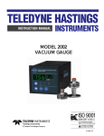 Teledyne Vacuum Gauge 2002 User's Manual