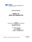 Teledyne Portable Generator 701 User's Manual