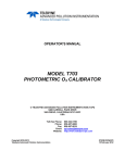 Teledyne T703 User's Manual