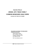 Teledyne GFC 7001E User's Manual
