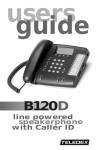 Teledex B120D User's Manual