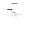Tektronix Welding System TSG 601 User's Manual