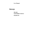 Tektronix SDA601 User's Manual