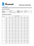 Tecumseh VSCF518ZXT Performance Data Sheet