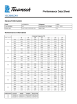 Tecumseh VSC9566ZXH Performance Data Sheet