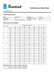 Tecumseh VSC9515ZXG Performance Data Sheet