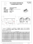 Tecumseh VSAG515ZXTXM Performance Data Sheet