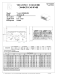 Tecumseh VSAG515ZXTHM Performance Data Sheet