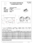 Tecumseh VSAG513ZXTXM Performance Data Sheet