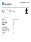Tecumseh VSAG494ZXT Technical Data Sheet