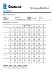 Tecumseh VSA9514ZXT Performance Data Sheet