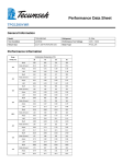 Tecumseh TPG1390YMR Performance Data Sheet