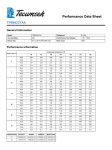 Tecumseh TPB9423YAA Performance Data Sheet