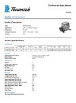 Tecumseh THG1352YGS Technical Data Sheet