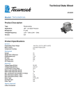 Tecumseh THG1340YXA Technical Data Sheet