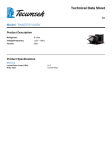 Tecumseh THA0370YXAGK Technical Data Sheet