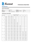 Tecumseh RNA5522YNA Performance Data Sheet