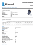 Tecumseh RKA5480YXG Technical Data Sheet