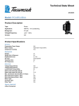 Tecumseh RGAB514BAA Technical Data Sheet