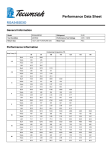 Tecumseh RGA5492EXD Performance Data Sheet