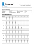 Tecumseh RGA5472EXA Performance Data Sheet